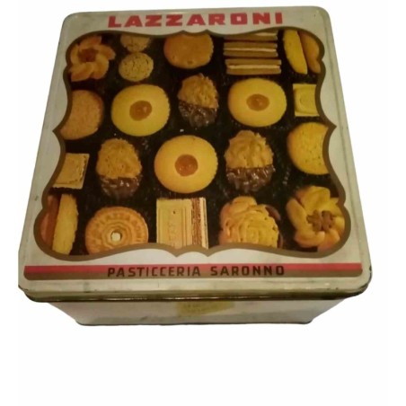 Scatola di latta vuota Biscotti - Lazzaroni Pasticceria Saronno